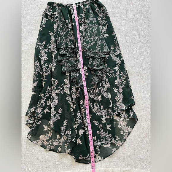 Forest Green Floral Skirt - Picture 4 of 8